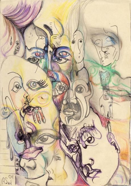 Drawing titled "they don't know why…" by Aleksander Sprohgis, Original Artwork