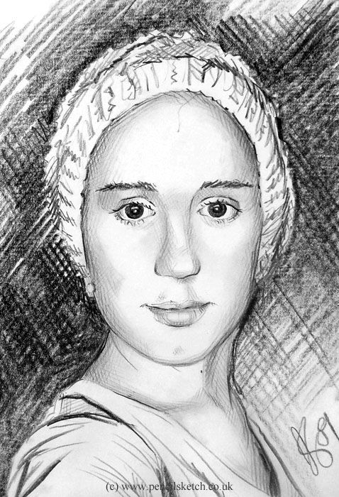"portrait-pencil-sha…" başlıklı Resim Anna Shipstone tarafından, Orijinal sanat, Diğer