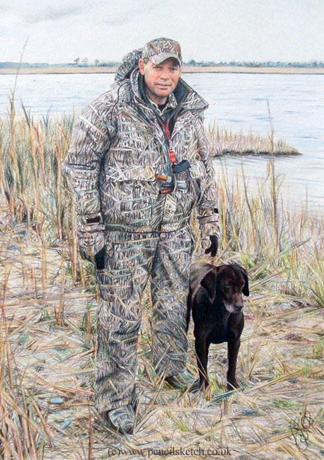 Drawing titled "hunter-dog-portrait…" by Anna Shipstone, Original Artwork, Other