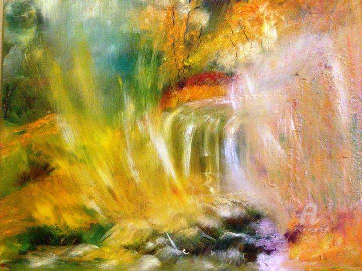 Pittura intitolato "Fall" da Tatiana Sragar, Opera d'arte originale, Olio