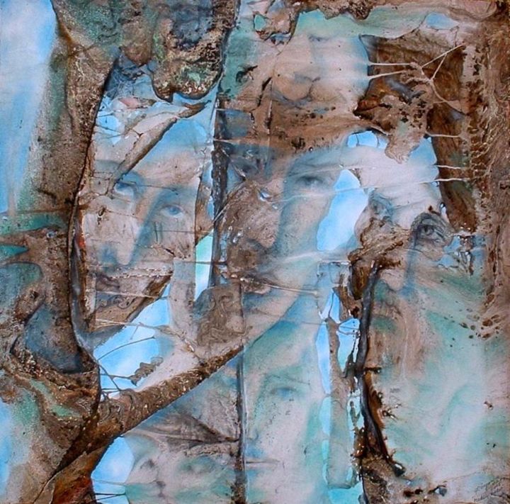 Malerei mit dem Titel "Souls of the trees" von Ruta Cepinskaite, Original-Kunstwerk