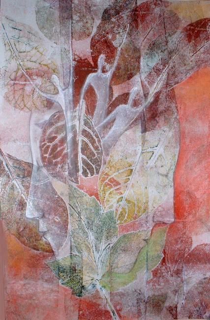 Malerei mit dem Titel "autumn dreams" von Ruta Cepinskaite, Original-Kunstwerk