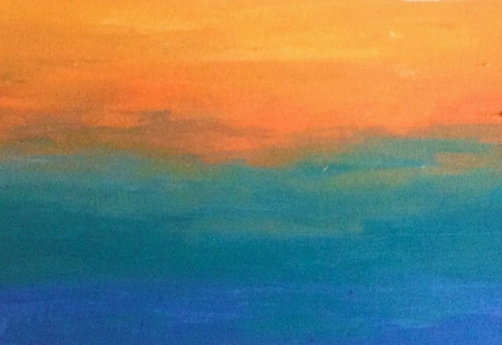 Painting titled "Sky" by Sri Vidya Atkuru, Original Art, Oil