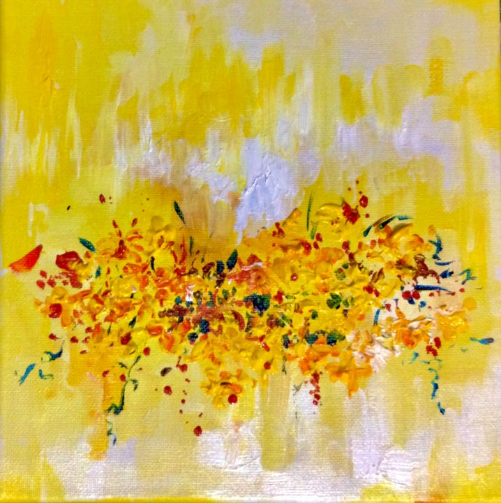 Painting titled "Spring" by Sri Vidya Atkuru, Original Art, Acrylic