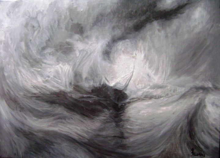 Pintura titulada "altamar-acrilico-so…" por Silvia Salomone, Obra de arte original, Acrílico