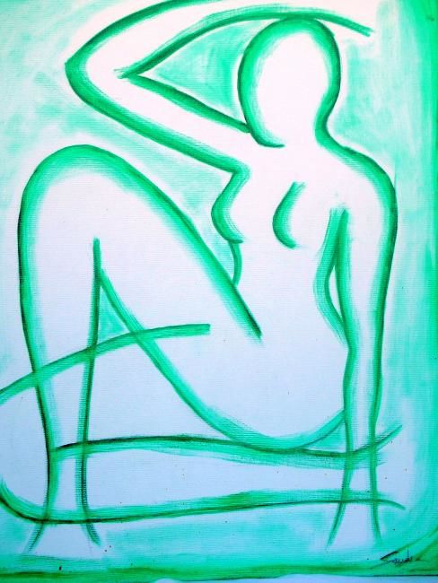Malarstwo zatytułowany „silueta de mujer” autorstwa Sandra Soler, Oryginalna praca