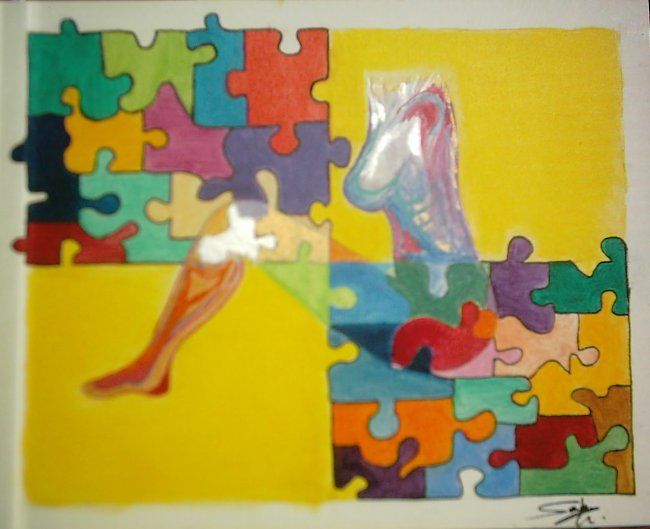 제목이 "puzzle"인 미술작품 Sandra Soler로, 원작, 다른