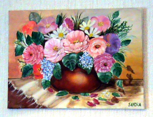 Pintura intitulada "flores" por Sandra Soler, Obras de arte originais
