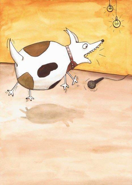 Peinture intitulée "illustration chien…" par Ssdm, Œuvre d'art originale