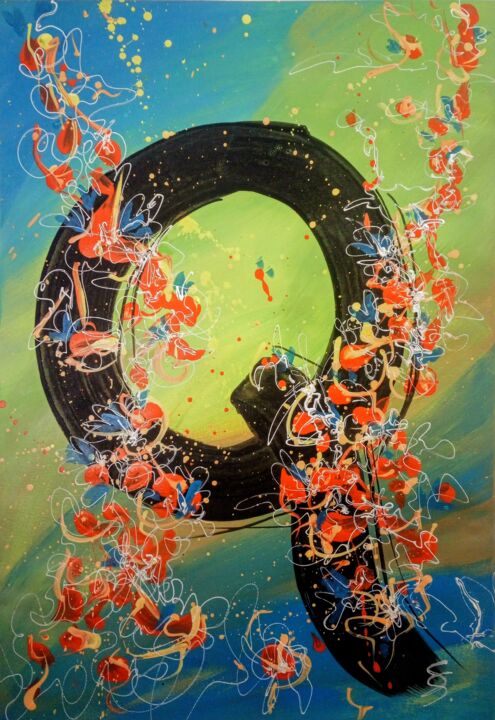 Painting titled ""Q"" by Svetlana Sokolova, Original Artwork, Acrylic