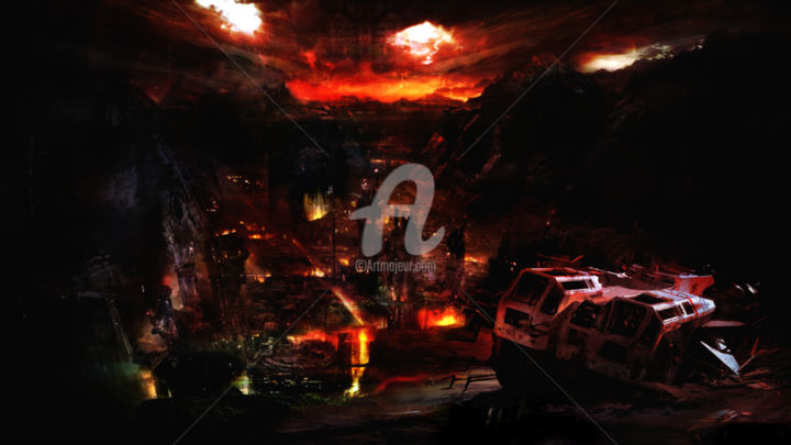 「After Apocalypse」というタイトルのデジタルアーツ Staffprodによって, オリジナルのアートワーク, デジタル絵画