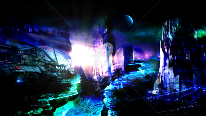 Digital Arts titled "Light in the darkne…" by Staffprod, Original Artwork, 3D Modeling