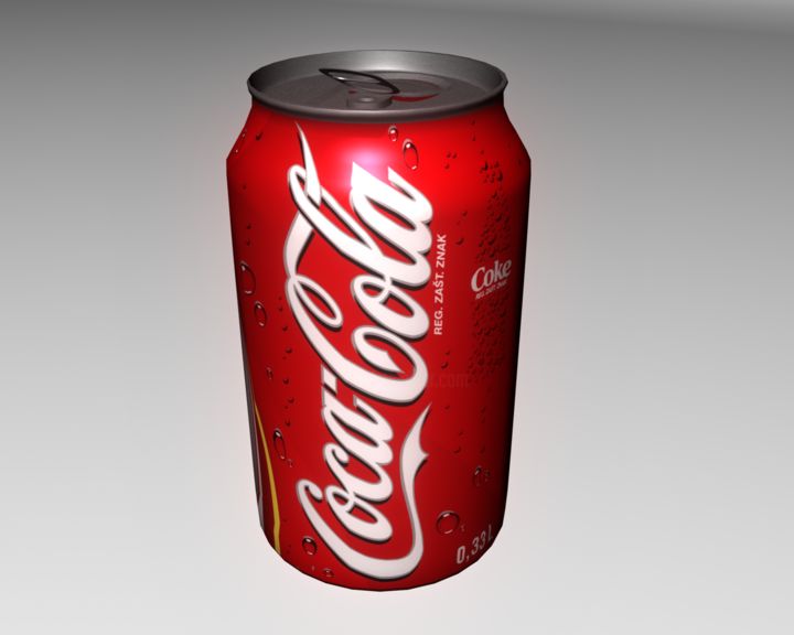 Digitale Kunst mit dem Titel "Coca Cola can - NUR…" von Aleksandar Milic Stankovic, Original-Kunstwerk, 3D Modellierung