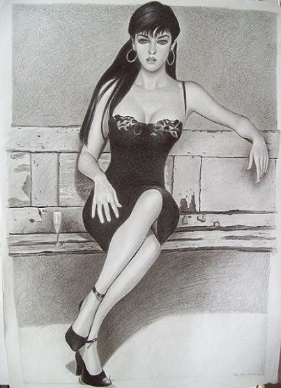 Malarstwo zatytułowany „Lady in black” autorstwa Stan Bigda, Oryginalna praca