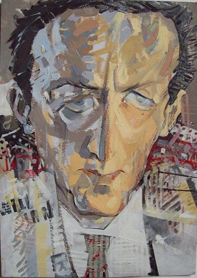 Painting titled "Face 31 nk" by Stan Bigda, Original Artwork