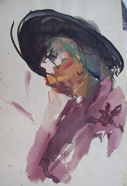 Painting titled "Lady T.W." by Stan Bigda, Original Artwork
