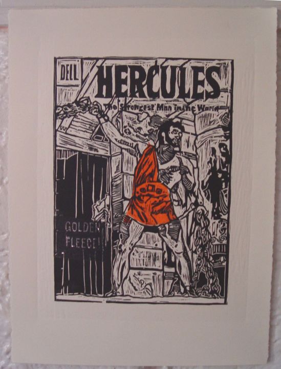 Estampas & grabados titulada "hercules.jpg" por Stan Konowitz, Obra de arte original