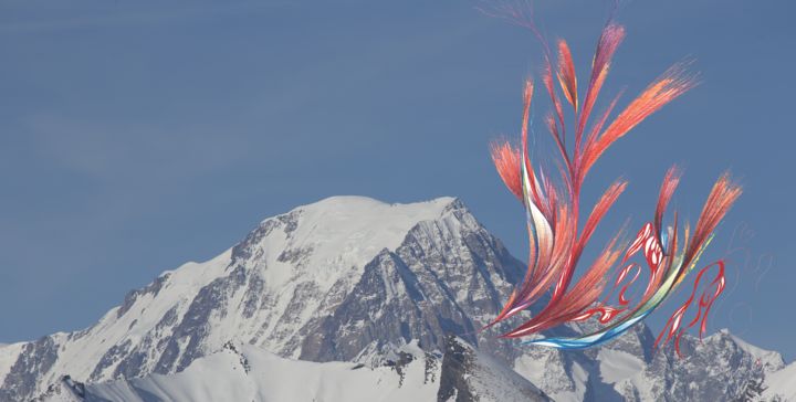 Arts numériques intitulée "mont-blanc-fleuri.j…" par Stan.Phi, Œuvre d'art originale, Photo montage