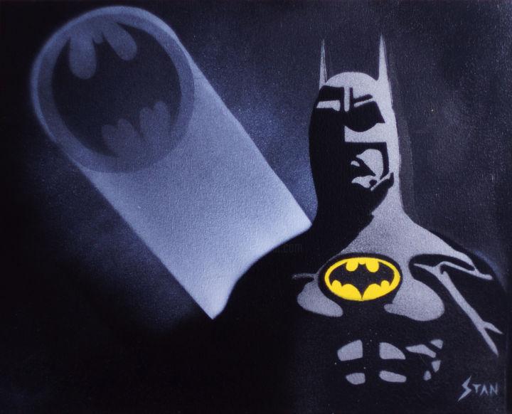 Картина под названием "Batman 1989" - Stan Spray Art, Подлинное произведение искусства, Рисунок распылителем краски