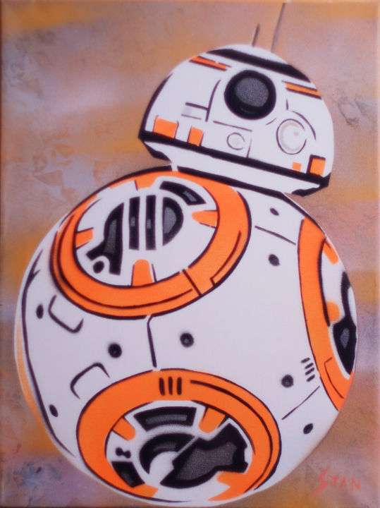 Painting titled "BB8" by Stan Spray Art, Original Artwork, Spray paint