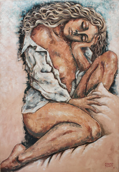 Schilderij getiteld "Dream" door Stanislao, Origineel Kunstwerk, Acryl