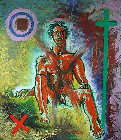 Painting titled "ID 680 Human being…" by Stanislaus Szypura (Stacho), Original Artwork
