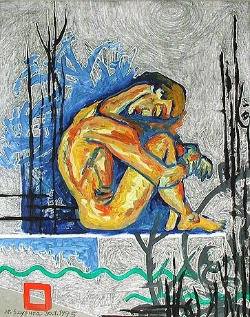 Painting titled "ID 526 Human being…" by Stanislaus Szypura (Stacho), Original Artwork