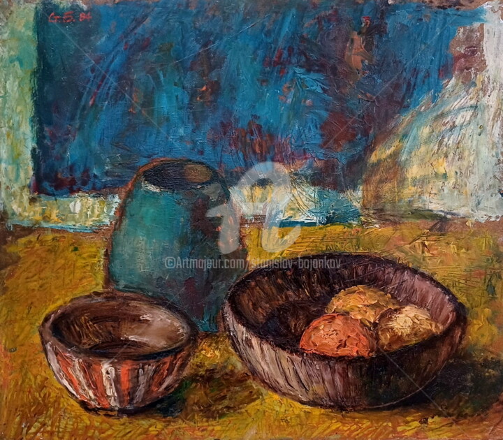 Malerei mit dem Titel "Still life" von Stanislav Bojankov, Original-Kunstwerk, Öl