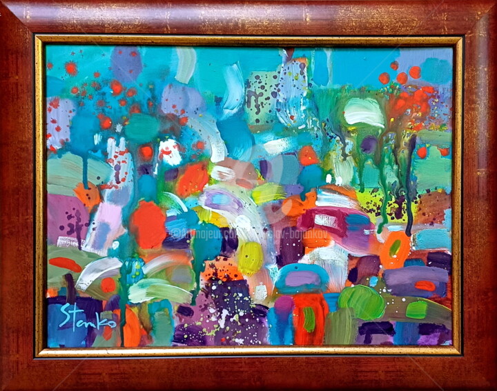 Malerei mit dem Titel "Impression-V" von Stanislav Bojankov, Original-Kunstwerk, Acryl