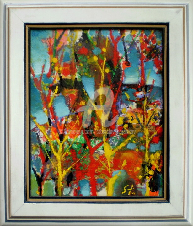 Painting titled "Autumn-XV" by Stanislav Bojankov, Original Artwork, Acrylic