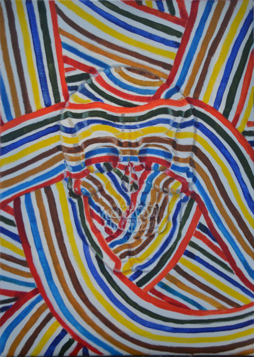Картина под названием "Scull 4" - Stanislav Motornyi, Подлинное произведение искусства, Масло