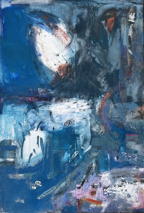 Pittura intitolato "Frosty morning" da Stanislav Yushkov, Opera d'arte originale, Encausti Montato su Telaio per barella in…