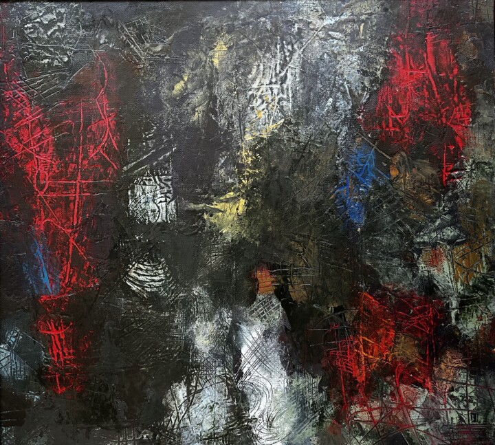 Painting titled "Between two lights" by Stanislav Yushkov, Original Artwork, Encaustic