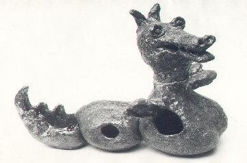 Скульптура под названием "Dragon" - Stanislaw Lyszczarz, Подлинное произведение искусства