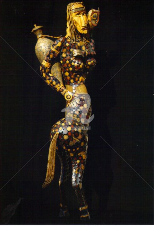 Sculpture titled "La Centauresse comé…" by Stanko Kristic, Original Artwork, Metals