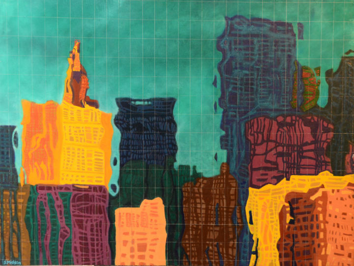 Painting titled "The-Colour-of-Money…" by Stanley Mishkin, Original Art,