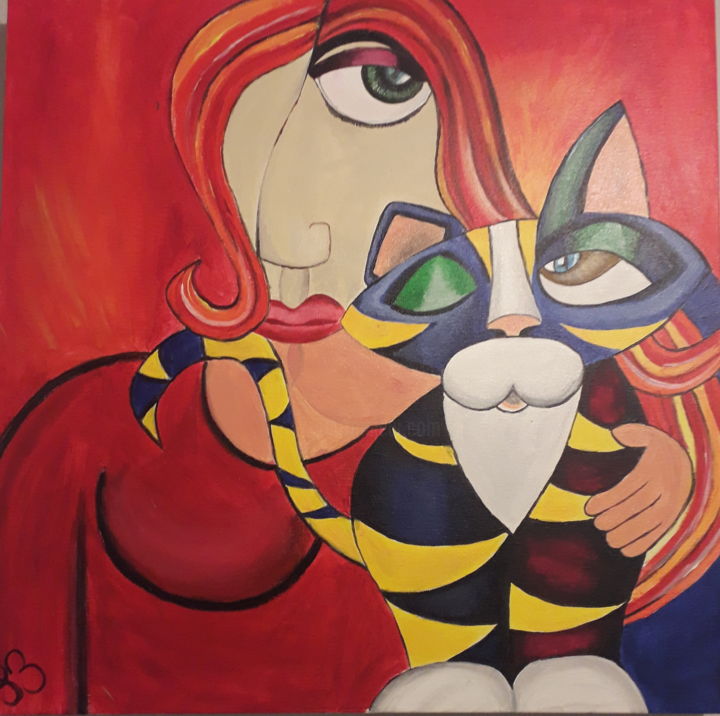 La Femme Au Chat Peinture Par Sophie Baillon Artmajeur La Femme Au Chat Peinture Par Sophie Baillon Artmajeur