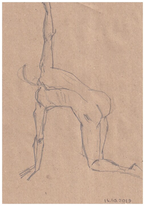 "nude sketches" başlıklı Resim Startistgallery tarafından, Orijinal sanat, Kalem
