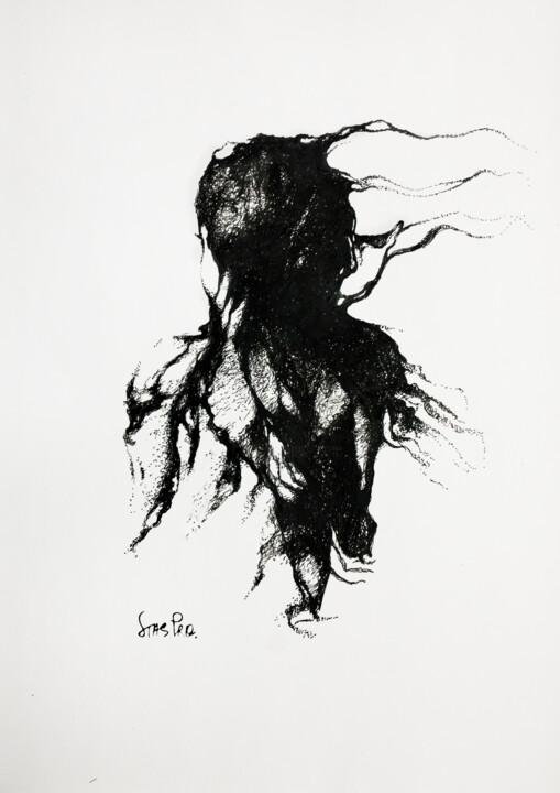 "south wind" başlıklı Resim Стас Прохорцев (Stanislav Prokhortsev) tarafından, Orijinal sanat, Mürekkep