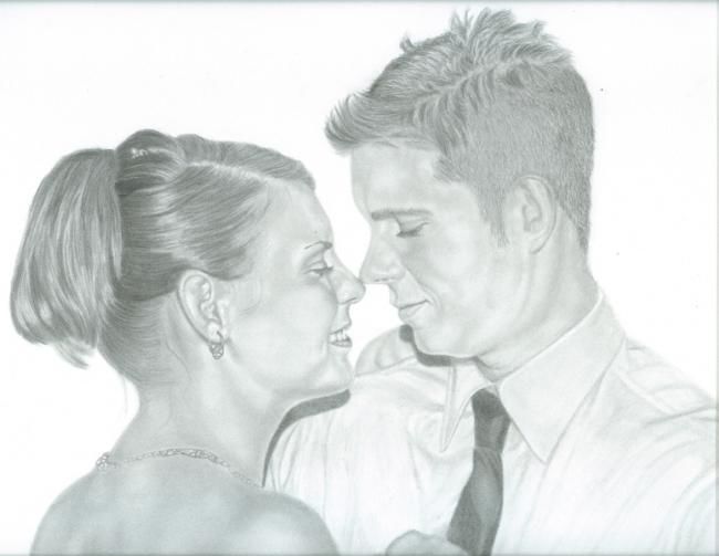 Dibujo titulada "Wedding Anniversary…" por Tracey Costescu, Obra de arte original