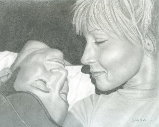 Drawing titled "Graphite Portrait f…" by Tracey Costescu, Original Artwork