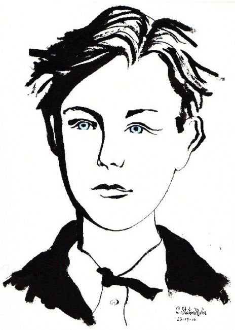 Painting titled "Arthur Rimbaud" by Cornelie Statius Muller, Original Artwork, Oil