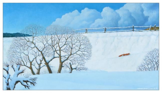 Картина под названием "Зимние грозы" - Владимир Стахеев, Подлинное произведение искусства