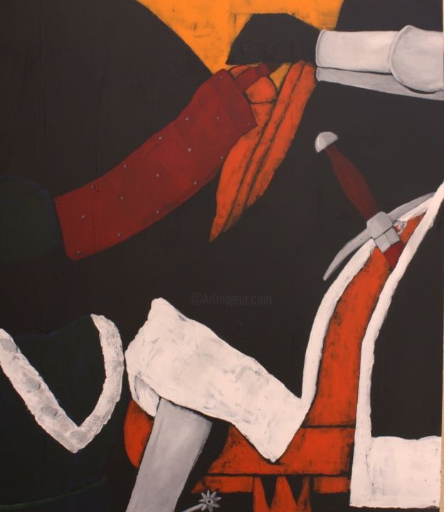 Pittura intitolato "capitano di giustiz…" da Stecchi Massimo, Opera d'arte originale