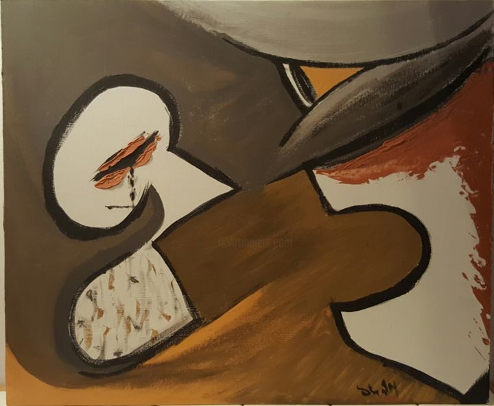 Peinture intitulée "Suroh'd lieo'l" par Stedhak Signé Sted'H, Œuvre d'art originale, Acrylique Monté sur Châssis en bois