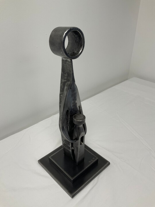 Sculpture intitulée "Le Parent et l'Enfa…" par Marie Le Metour, Œuvre d'art originale, Métaux