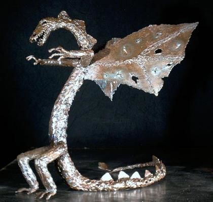 Sculpture titled "Stahlskulptur Schla…" by Stahl Farbe, Original Artwork, Metals
