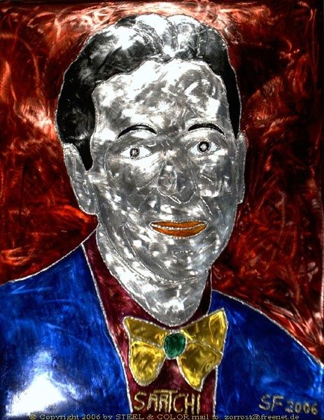 Sculpture titled "Stahlbildportrait C…" by Stahl Farbe, Original Artwork, Metals