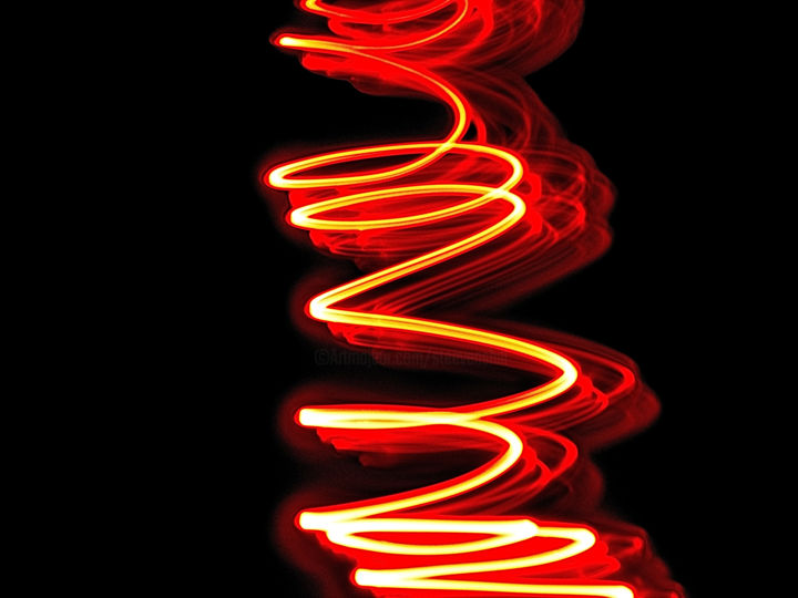 Photographie intitulée "Lights Twister" par Steevens Hill, Œuvre d'art originale, Light Painting