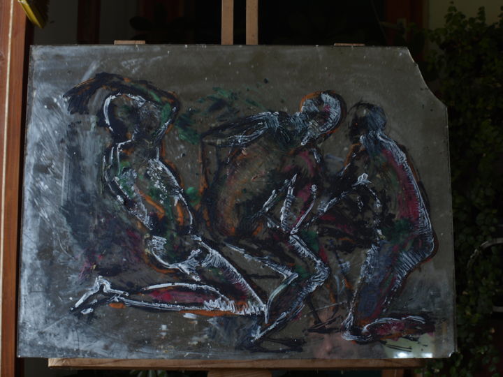 Painting titled "Rhythm" by Petar Ivanov, Original Art, Oil